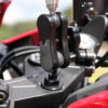 【ベース＆アーム2点セット】YAMAHA YZF-R6('01-'16),YZF-R7('99),YZF-R1/S/M ('98- ),YZF1000/D ('20- ),FJR1300 A/AS('03- ),SUZUKI GSX-R600('06-'20),GSX-R750('06-'20),GSX-R1000('03-'21),GSX-R1000R('17-'21),Kawasaki ZX-25R('20-'22),ZX-25R SE('21- ),ZX-4R SE/RR('23- ),ZX-6R('05-'21),ZX-10R('11- ),ZX-10RR('21- ),Ninja H2,Ninja H2 CARBON,Ninja H2 SX/SE/SE+,BMW S1000RR('09～'20) ステム用φ23ナビスマホマウントステー 0733 - 画像 (2)